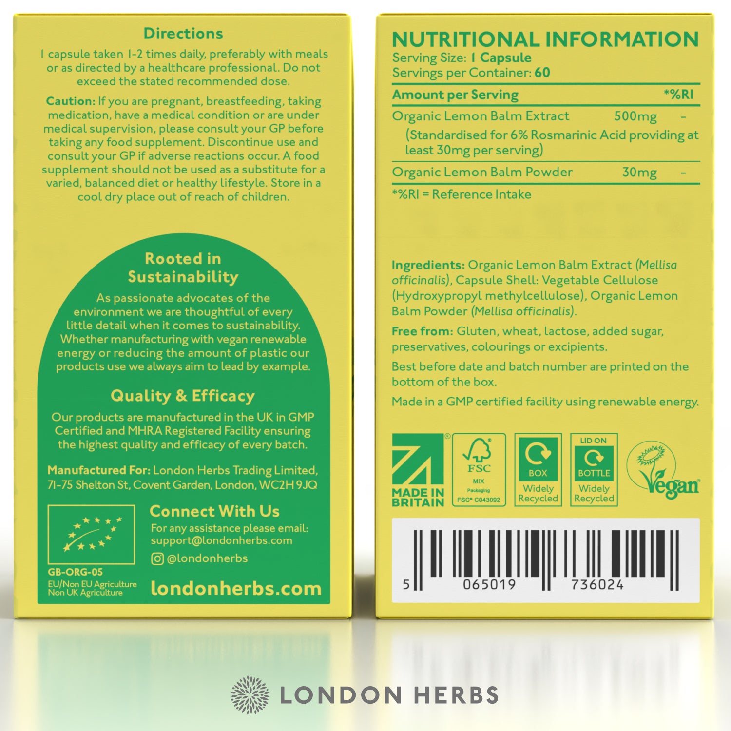 Organic Lemon Balm Extract