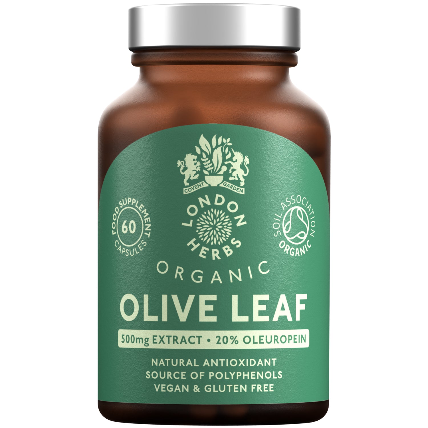 Olive Leaf Extract 500mg, Standardized to 20% Oleuropein