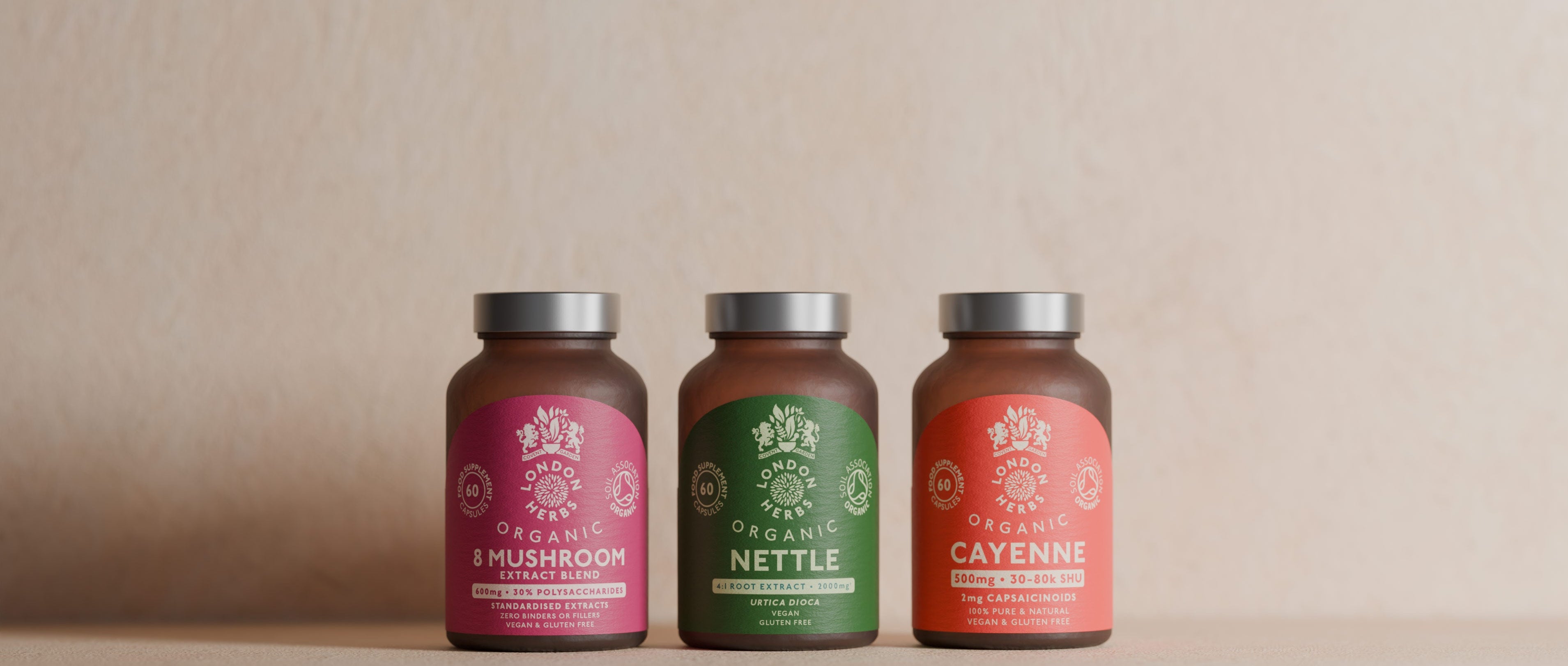 London Herbs range of organic herbal extracts and supplements