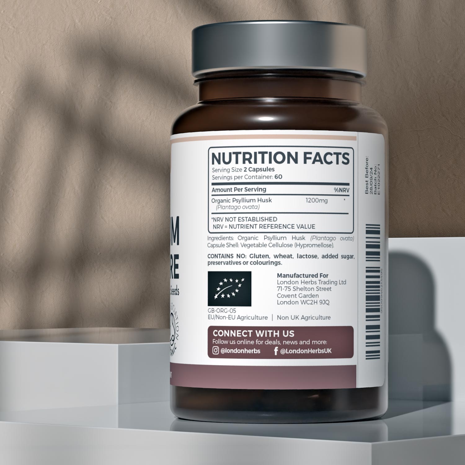 Organic Psyllium Husk Fibre London Herbs®